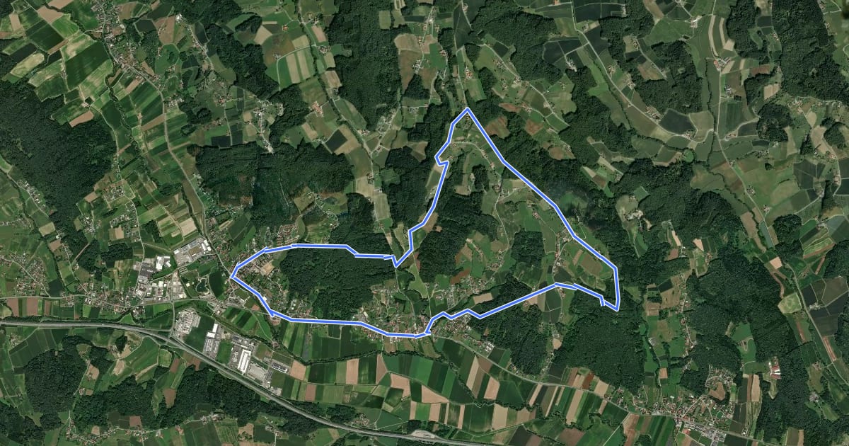Маршрут Wanderweg 3 на спутниковом снимке