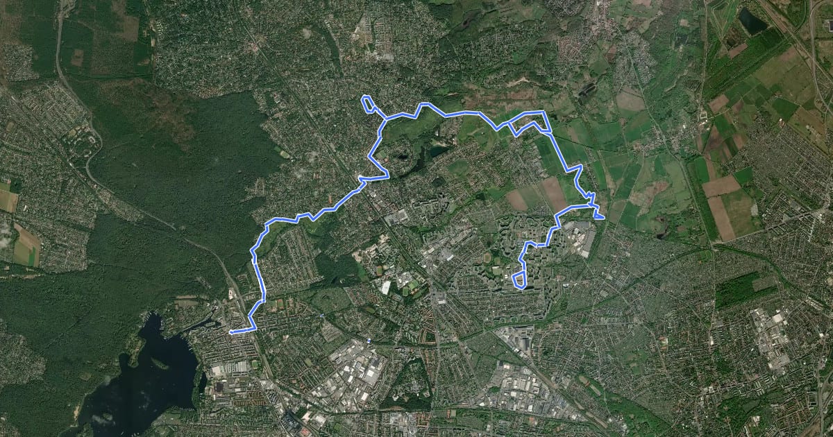 Маршрут Wanderweg 3 на спутниковом снимке