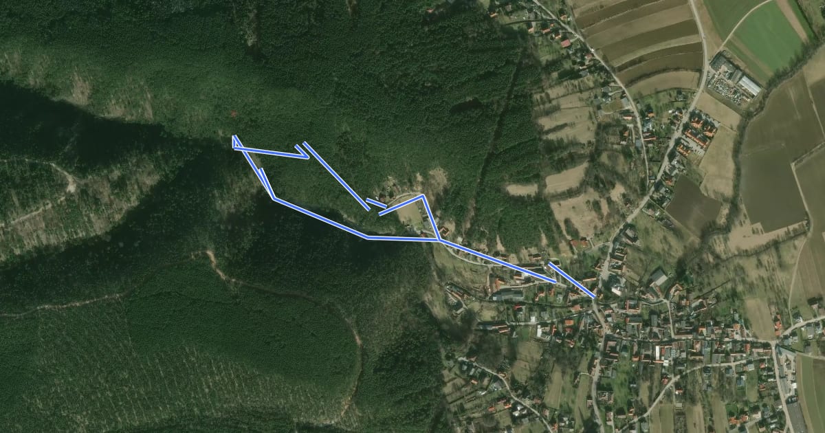 Маршрут Wanderweg 3 на спутниковом снимке