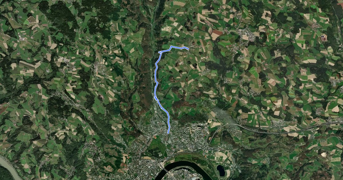 Маршрут Wanderweg 3 на спутниковом снимке