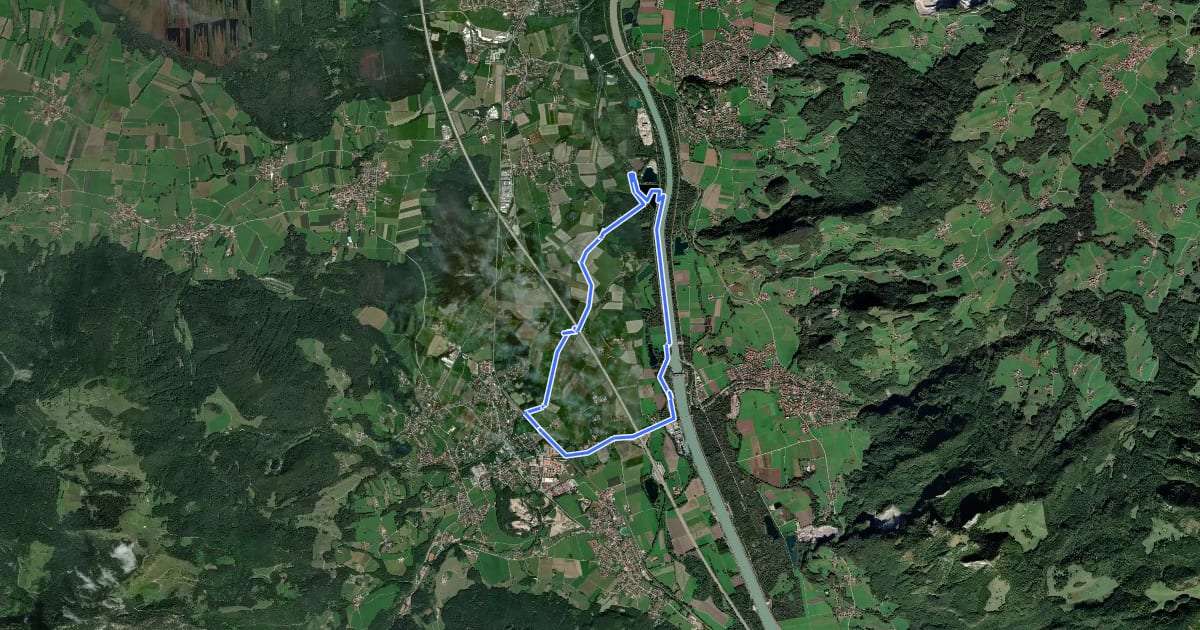 Маршрут Wanderweg 3 - Brannenburg на спутниковом снимке