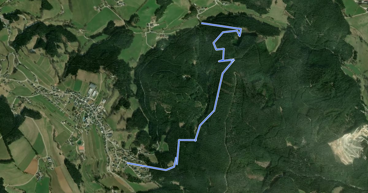Маршрут Wanderweg 3 - Dichterweg на спутниковом снимке