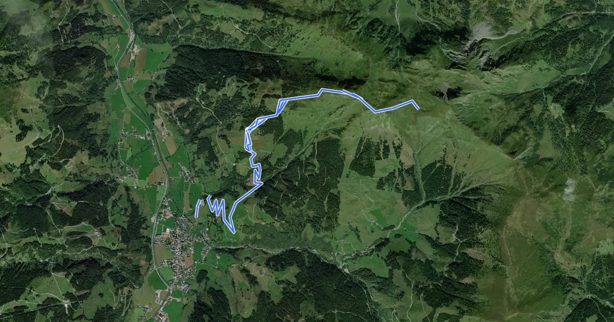Маршрут Wanderweg 3 (Grubereckweg) на спутниковом снимке