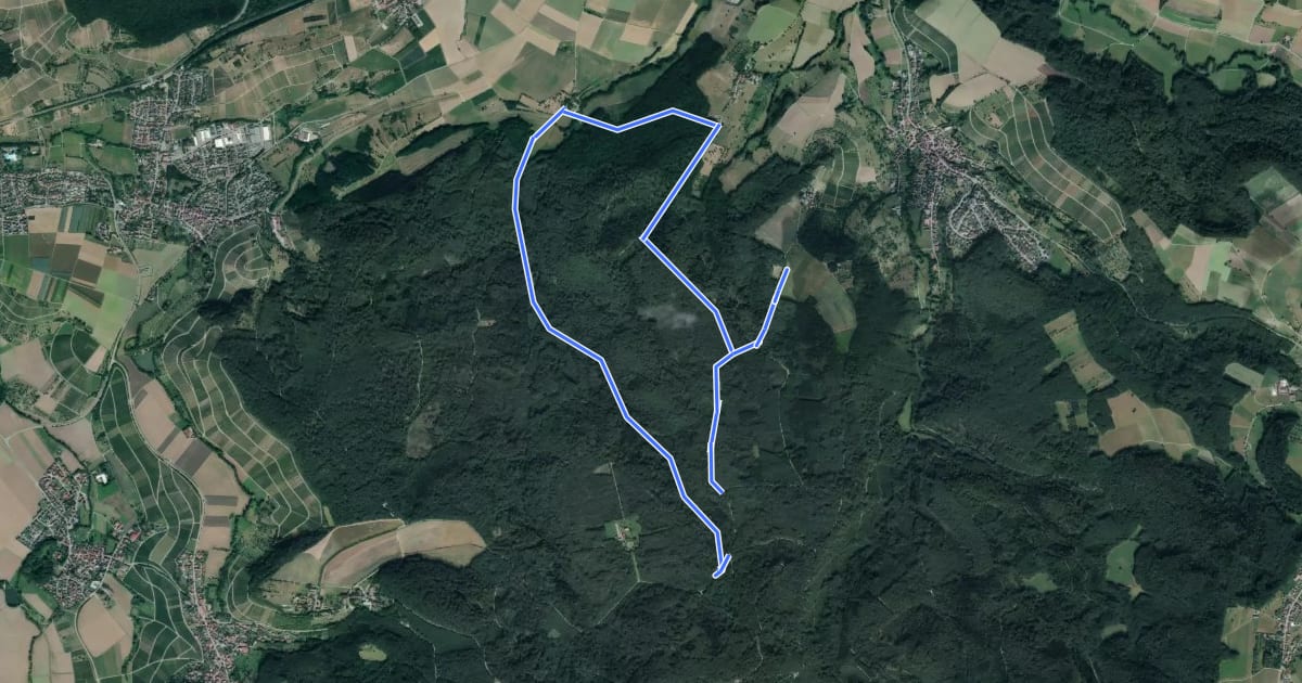 Маршрут Wanderweg 3 Herrenhölzle на спутниковом снимке