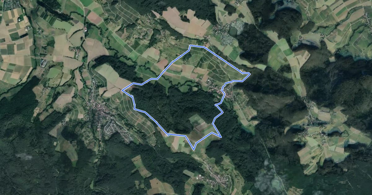 Маршрут Wanderweg 3 Kelter Geddelsbach на спутниковом снимке