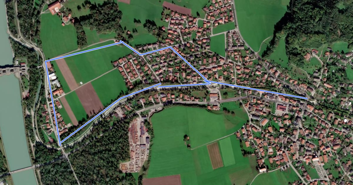 Маршрут Wanderweg 3 - Nußdorf на спутниковом снимке