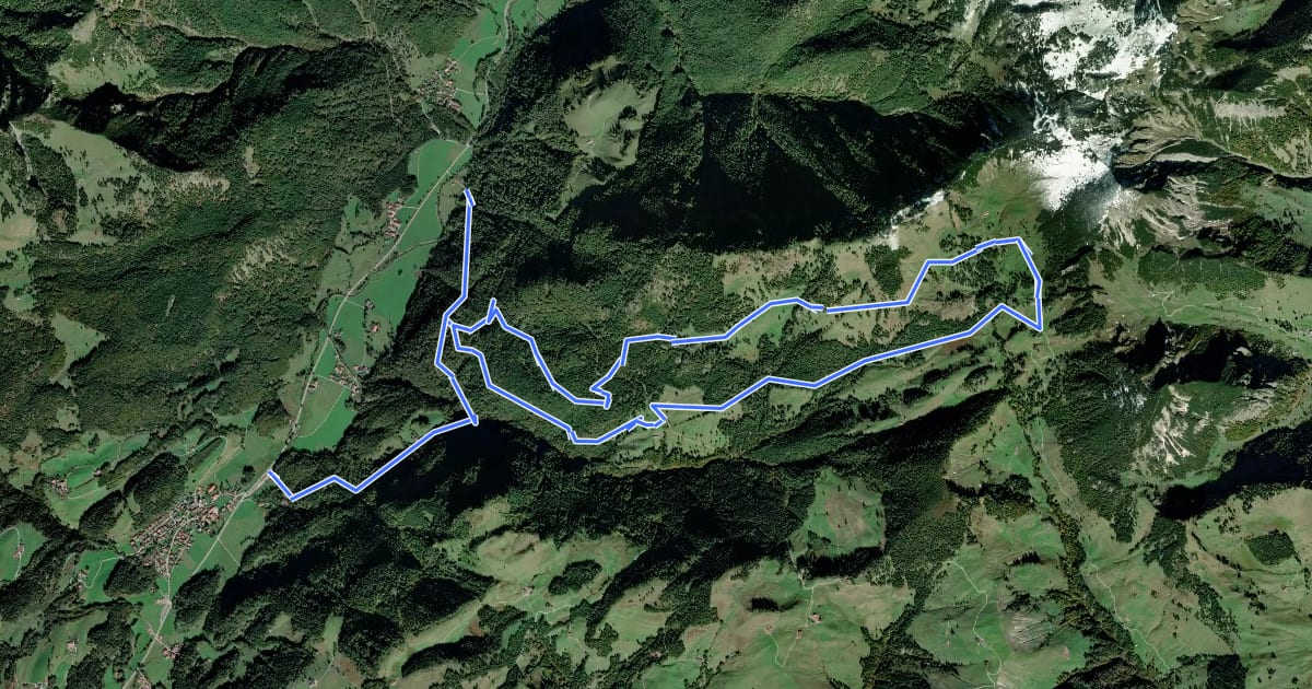 Маршрут Wanderweg 3 - Von Sachrang zum Geigelstein на спутниковом снимке