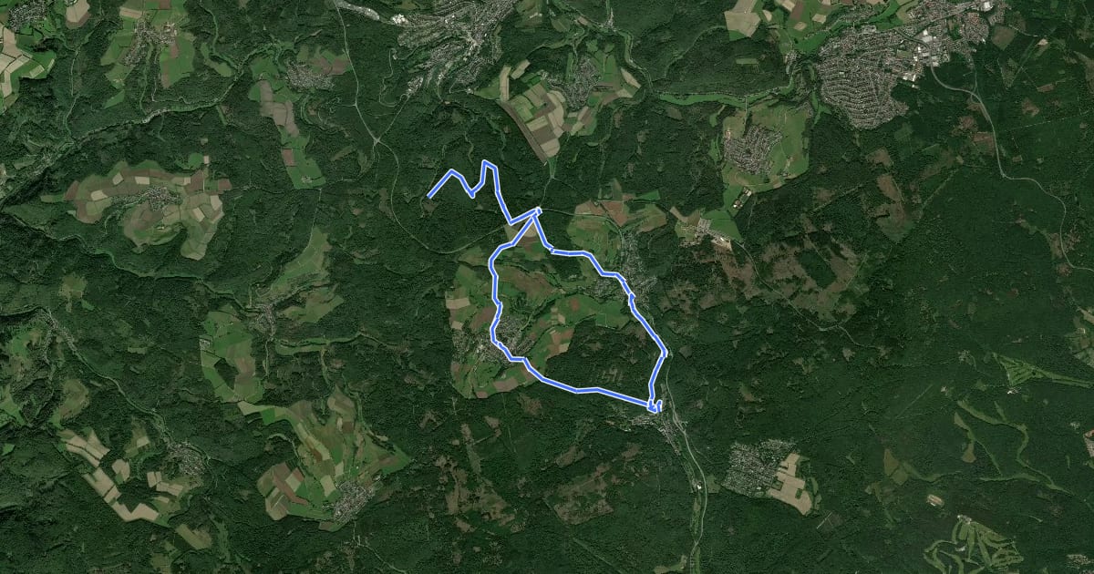 Маршрут Wanderweg 30 на спутниковом снимке