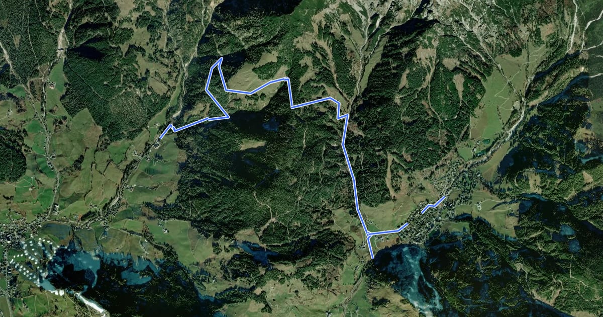 Маршрут Wanderweg 30 на спутниковом снимке