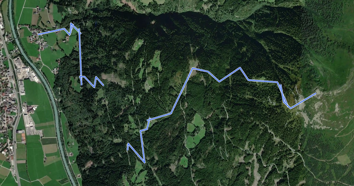 Маршрут Wanderweg 30 на спутниковом снимке