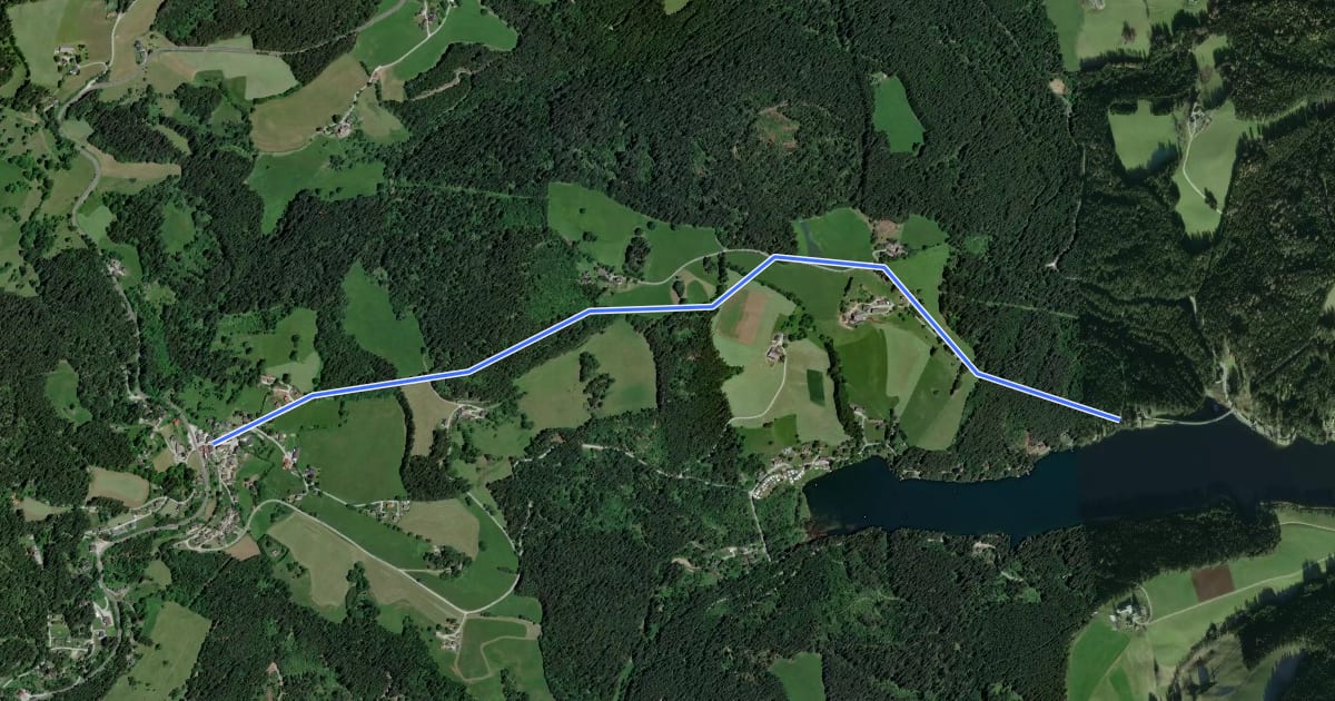 Маршрут Wanderweg 31 на спутниковом снимке