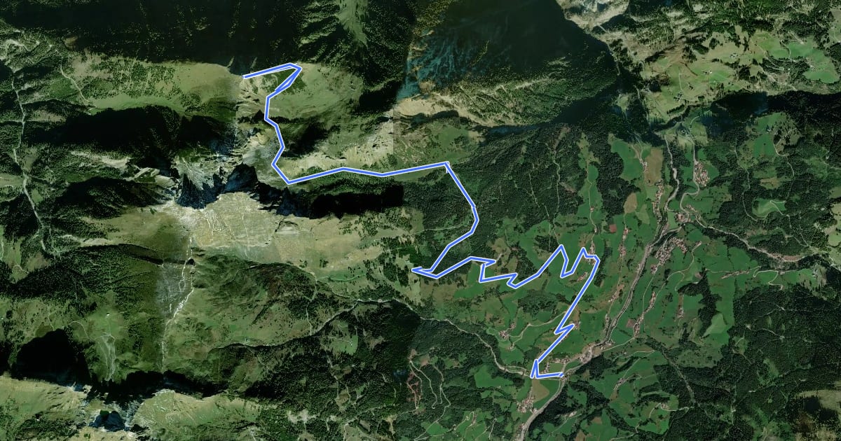 Маршрут Wanderweg 31 на спутниковом снимке
