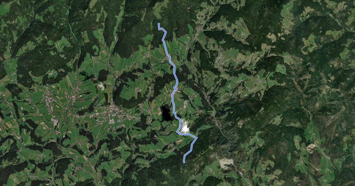 Маршрут Wanderweg 31 на спутниковом снимке