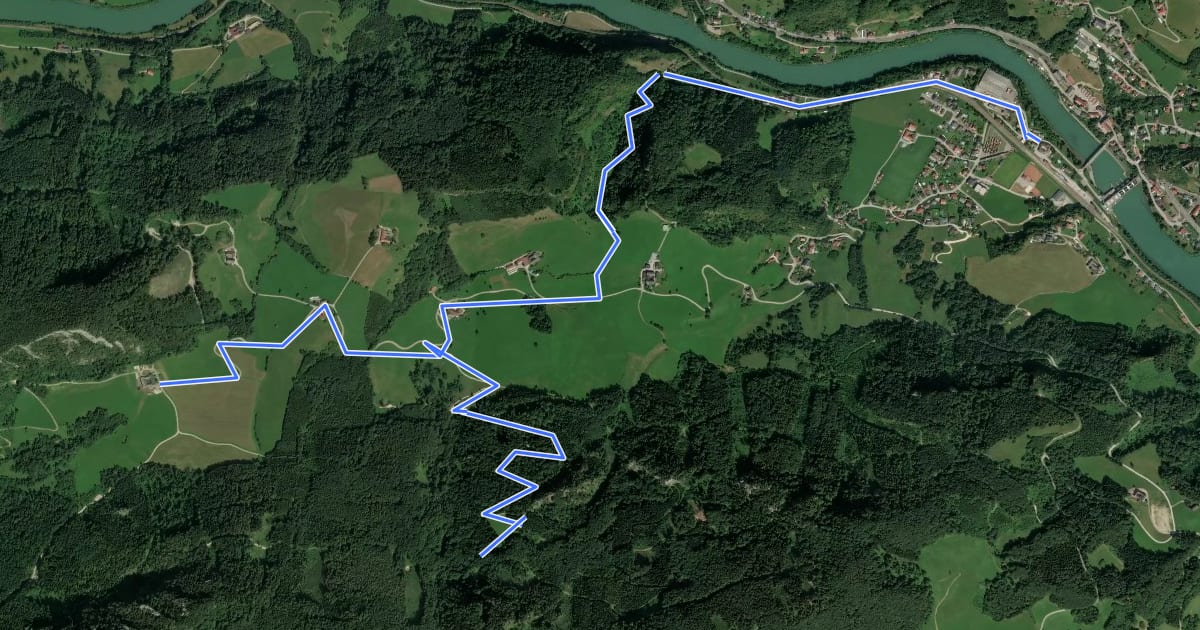 Маршрут Wanderweg 31 на спутниковом снимке