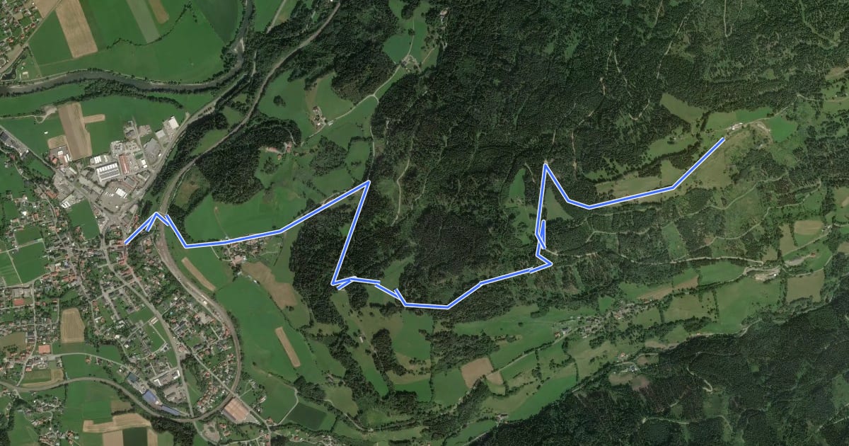 Маршрут Wanderweg 311 на спутниковом снимке
