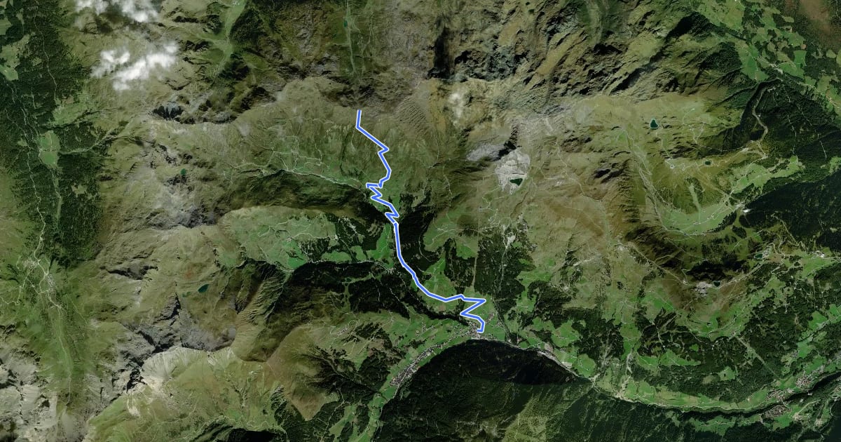 Маршрут Wanderweg 315 на спутниковом снимке