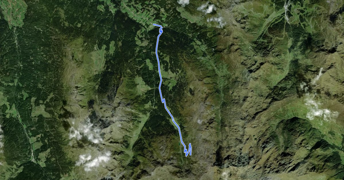 Маршрут Wanderweg 315 - Tuxer Alpen на спутниковом снимке