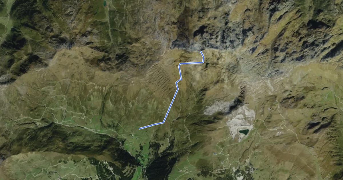 Маршрут Wanderweg 318 на спутниковом снимке