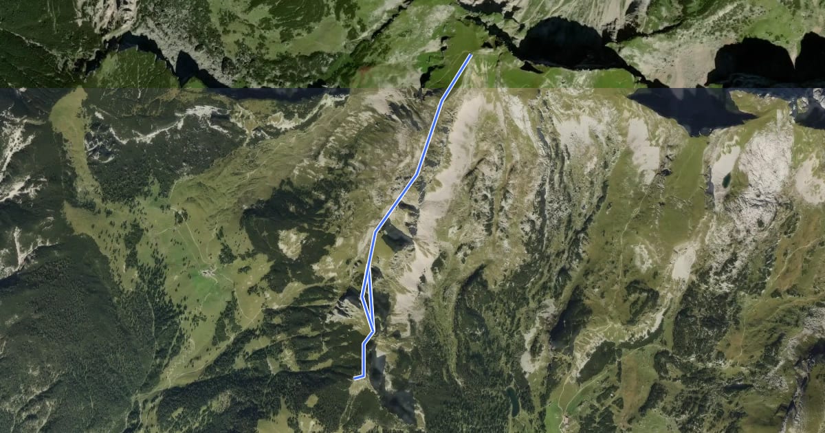 Маршрут Wanderweg 32 на спутниковом снимке