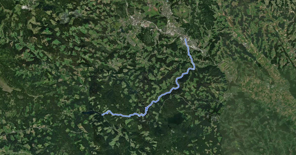 Маршрут Wanderweg 32 на спутниковом снимке