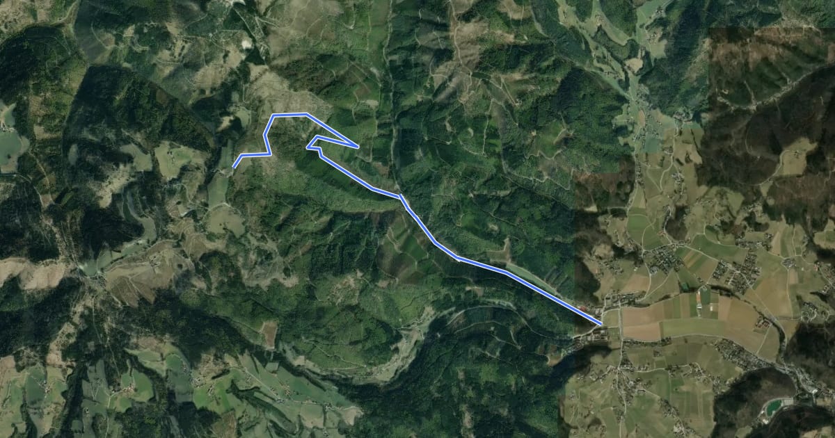 Маршрут Wanderweg 32 на спутниковом снимке