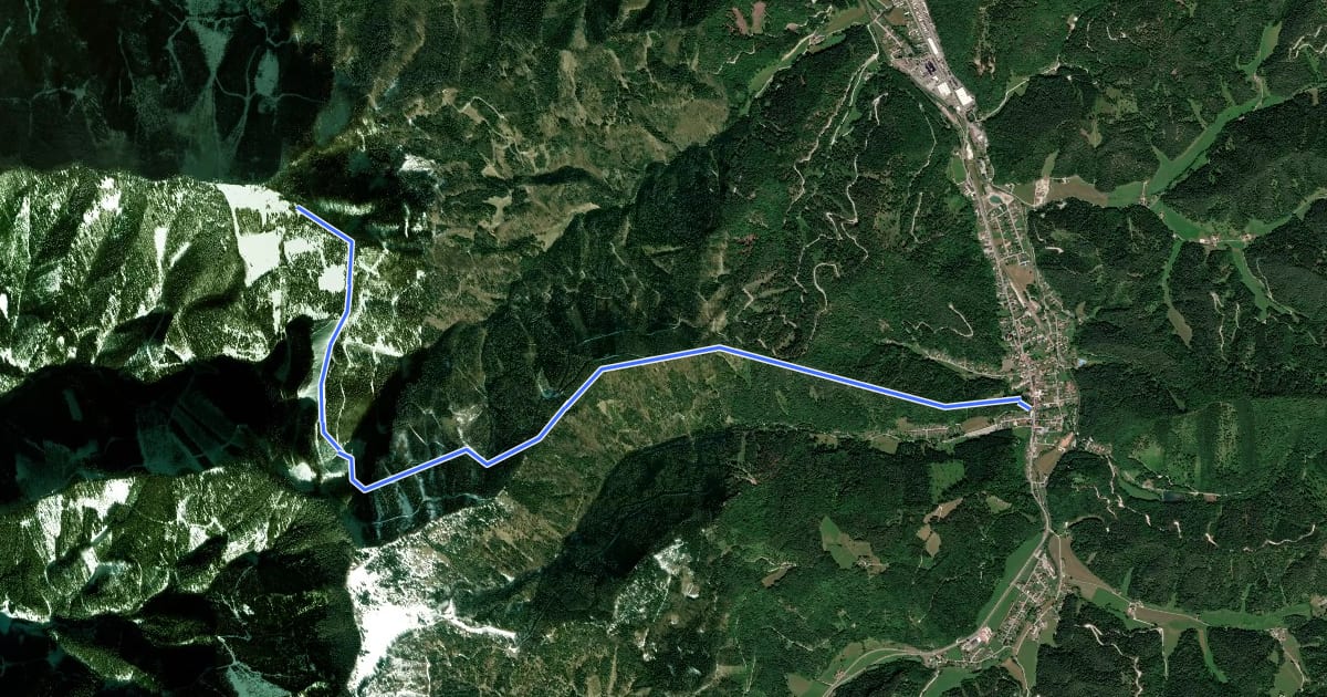 Маршрут Wanderweg 32 на спутниковом снимке