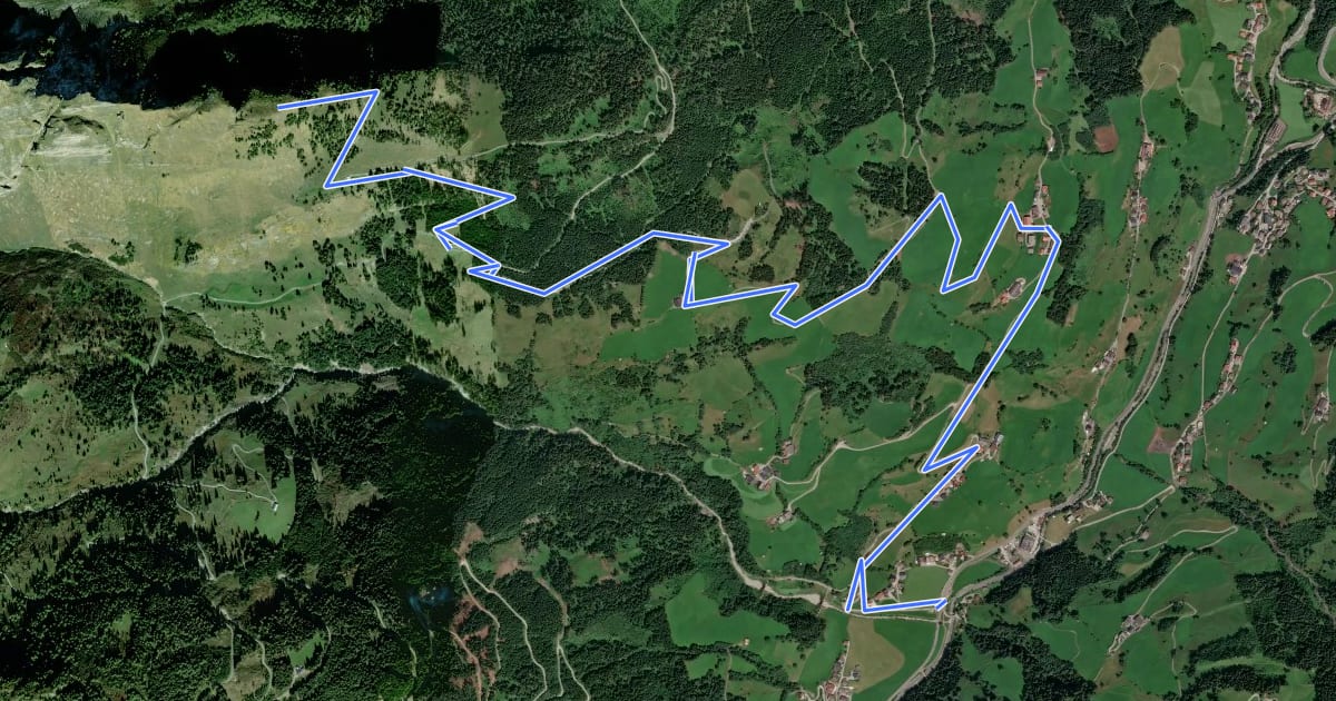 Маршрут Wanderweg 32 на спутниковом снимке