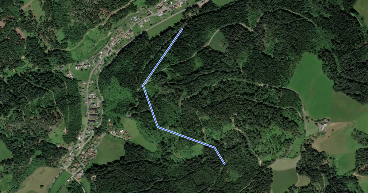 Маршрут Wanderweg 32 на спутниковом снимке