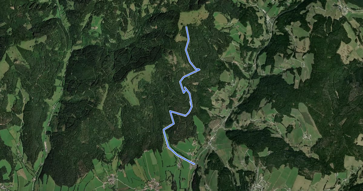 Маршрут Wanderweg 32 на спутниковом снимке