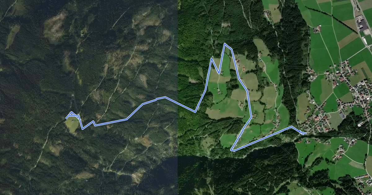 Маршрут Wanderweg 32 - Kaltenbach на спутниковом снимке
