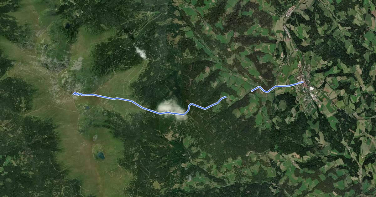 Маршрут Wanderweg 320 на спутниковом снимке