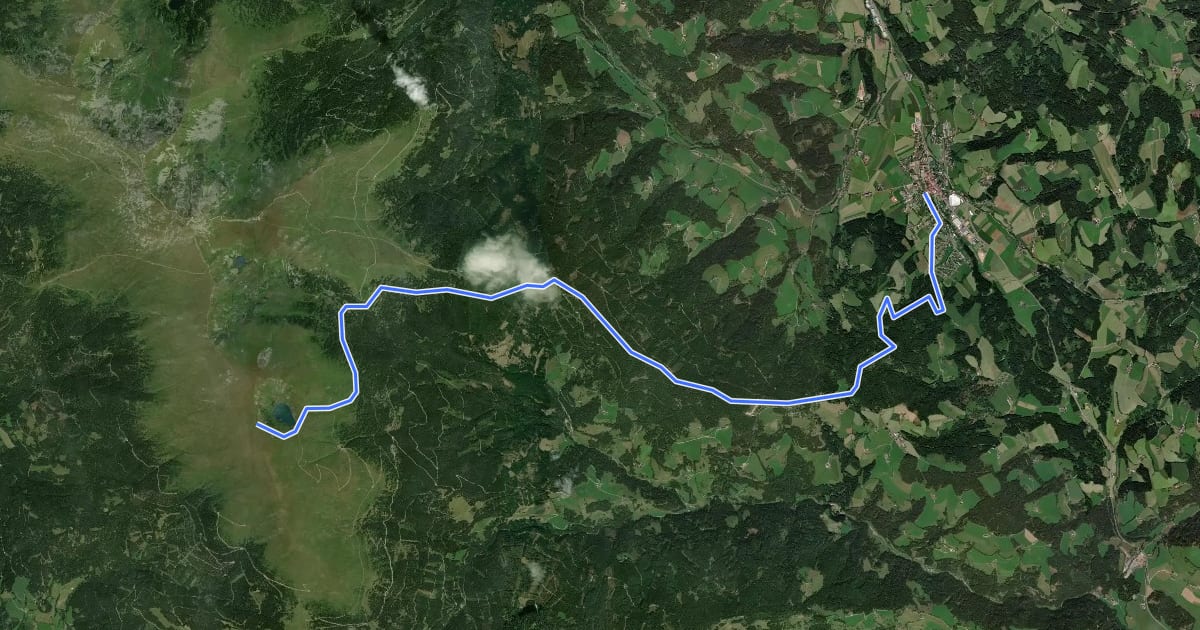 Маршрут Wanderweg 321 на спутниковом снимке