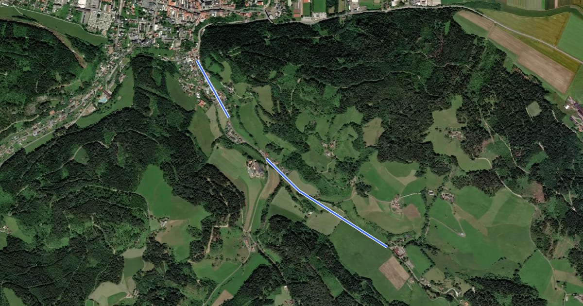 Маршрут Wanderweg 324A на спутниковом снимке