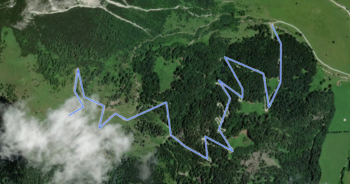 Маршрут Wanderweg 32a на спутниковом снимке