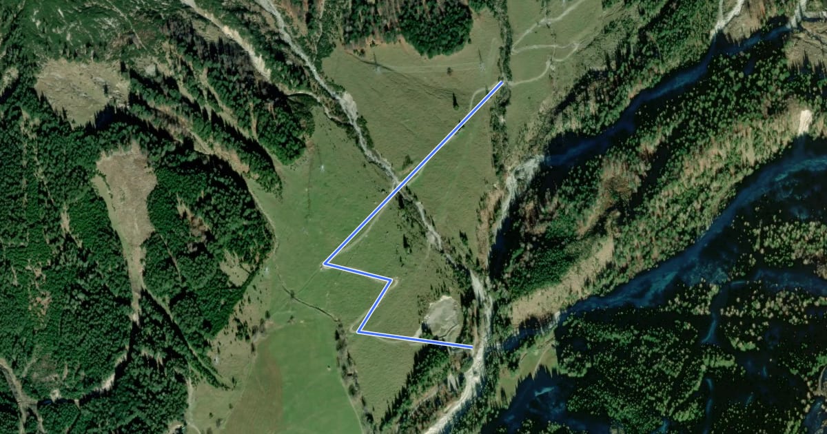 Маршрут Wanderweg 32a на спутниковом снимке