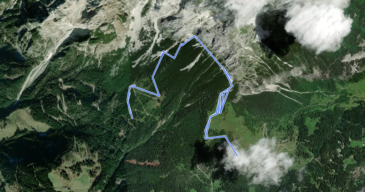 Маршрут Wanderweg 32b на спутниковом снимке