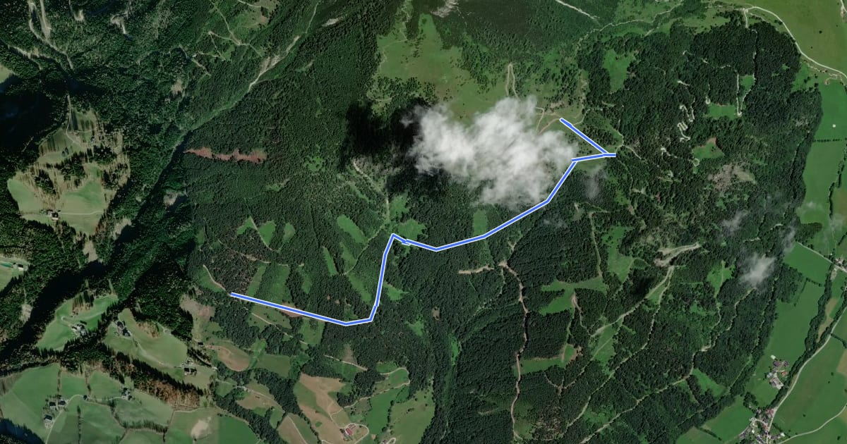 Маршрут Wanderweg 32c на спутниковом снимке