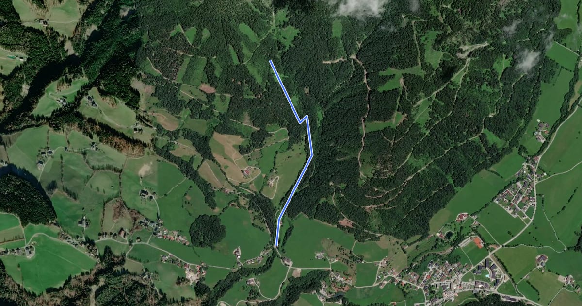 Маршрут Wanderweg 32e на спутниковом снимке