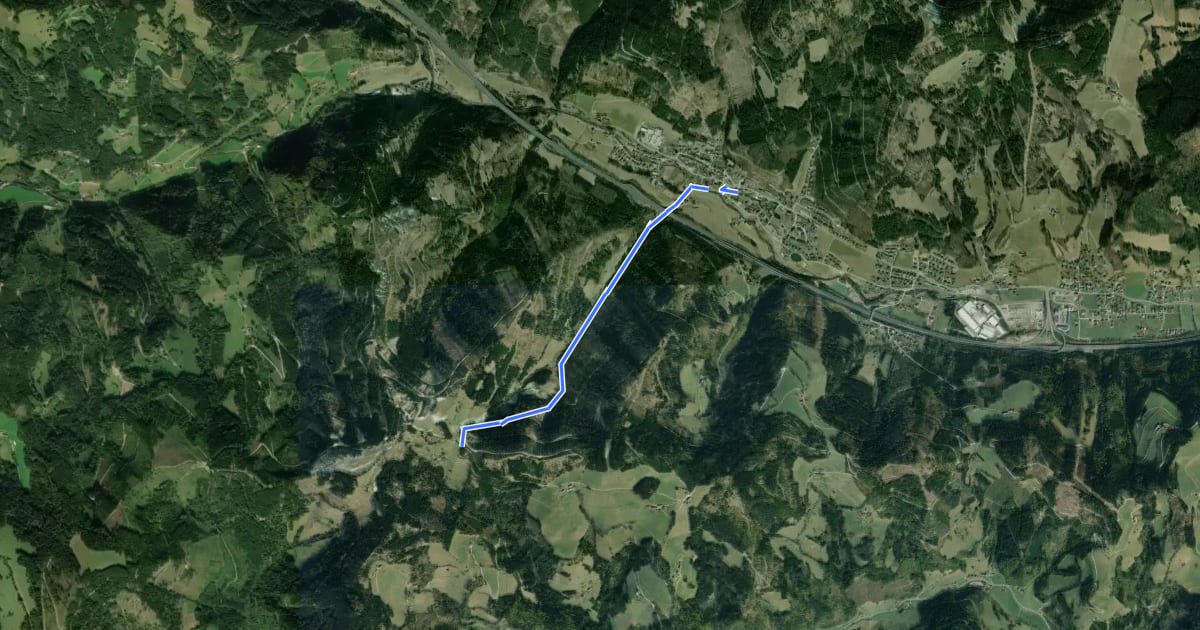 Маршрут Wanderweg 33 на спутниковом снимке