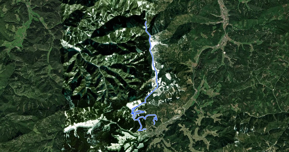 Маршрут Wanderweg 33 на спутниковом снимке
