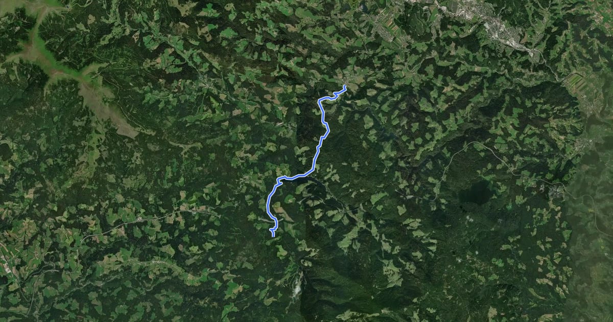Маршрут Wanderweg 33 на спутниковом снимке