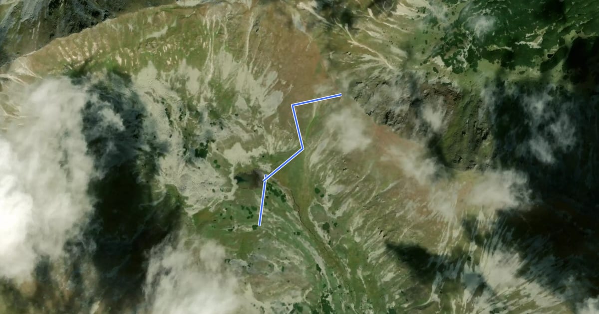 Маршрут Wanderweg 33 на спутниковом снимке