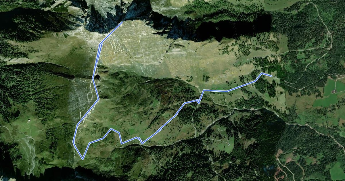 Маршрут Wanderweg 33 на спутниковом снимке
