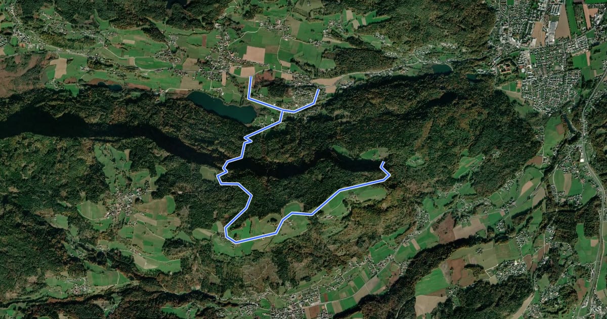Маршрут Wanderweg 33 на спутниковом снимке