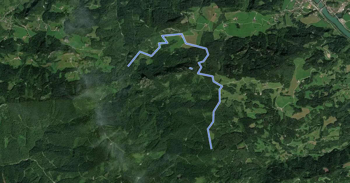 Маршрут Wanderweg 33 на спутниковом снимке