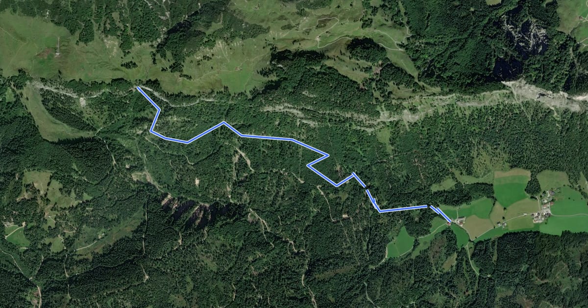 Маршрут Wanderweg 33 - Niederkaiser на спутниковом снимке