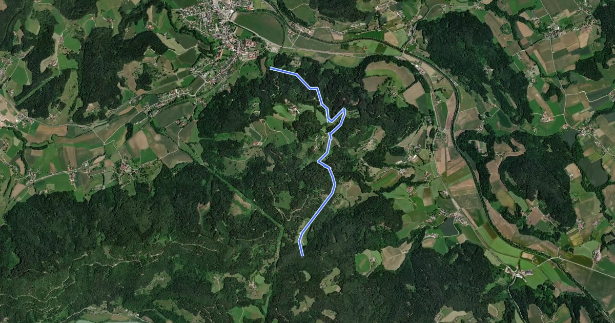 Маршрут Wanderweg 336B на спутниковом снимке