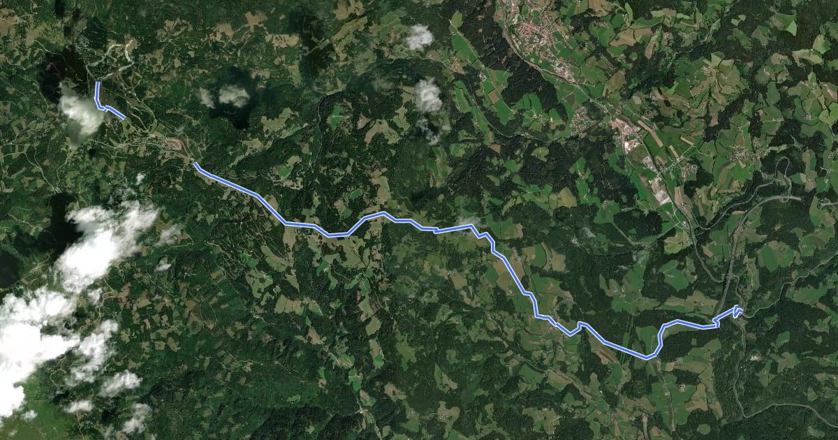 Маршрут Wanderweg 337 на спутниковом снимке