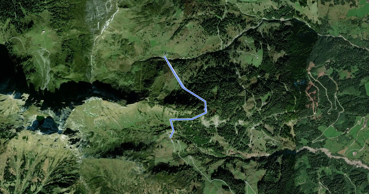 Маршрут Wanderweg 33a на спутниковом снимке