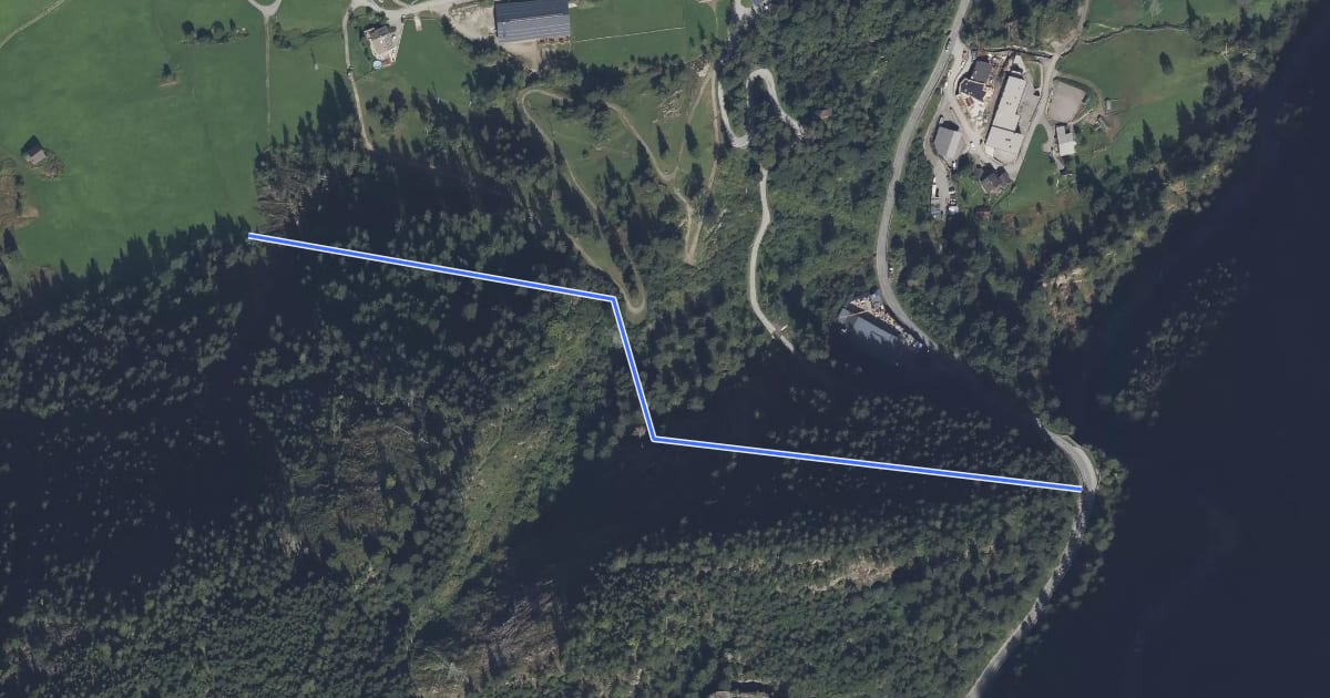 Маршрут Wanderweg 33a на спутниковом снимке